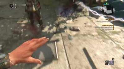 Just trying to dismember some zombies when suddenly...