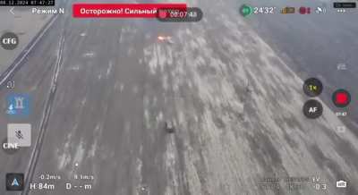 Recent Ukrainian drone footage shows a Russian assault vehicle driving into an anti-tank mine and blowing up. Seconds later, an IFV drives into mines too, following the same route, hoping the first vehicle would have cleared all the mines.