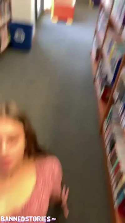 Ellie in the library