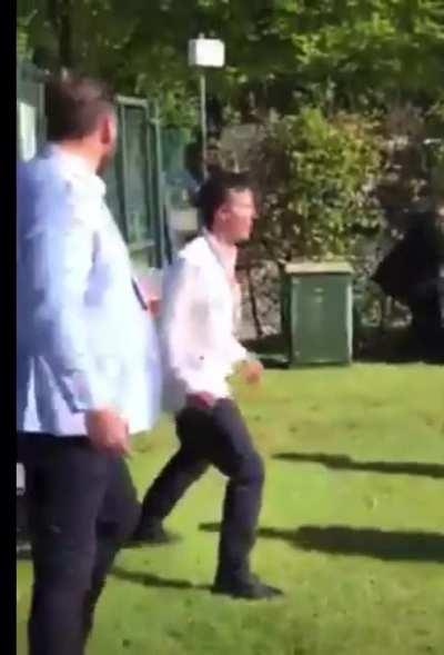 He rushed in and got knocked out & kicked in the head whilst unconscious.