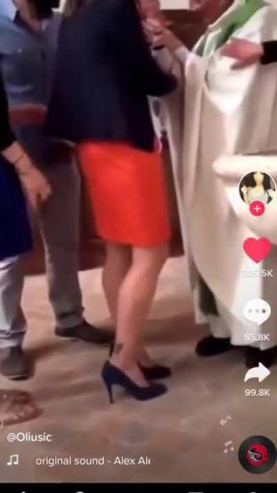 This priest slapping the baby