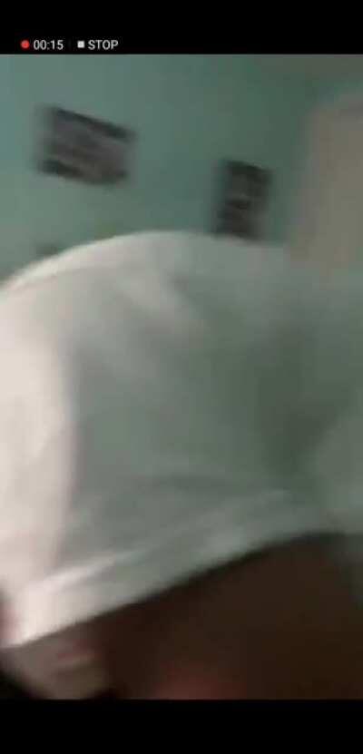 Evie sucks the milkshake straight out of the straw