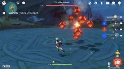 Kokomi critting with 2 different widsith buffs!