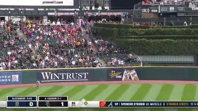 [Highlight] [Highlight] Riley Greene makes a ridiculous robbery to steal a home run from Andrew Vaughn!