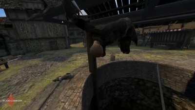 It would be so cool to have a gun that shoots nails so that hanging someone like this would be easier