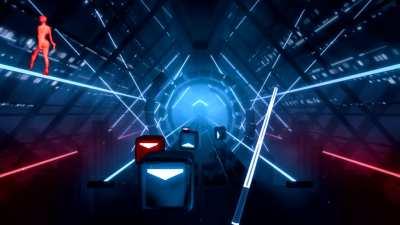 My left saber 3 minutes into a speed map