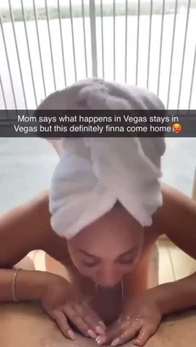 Moms been face fucked every morning and night, ever since vegas. 😈