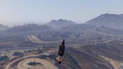 landing the faggio on maze bank as requested :)