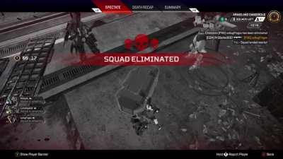 My buddy dropped right onto a team of three and hit this sick clip