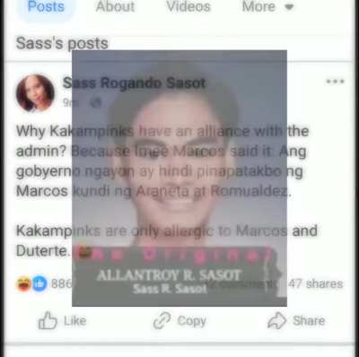 the only logical response to anything Sass Sasot says