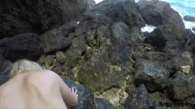 Deep Dripping Outdoor Creampie on Maui Beach!