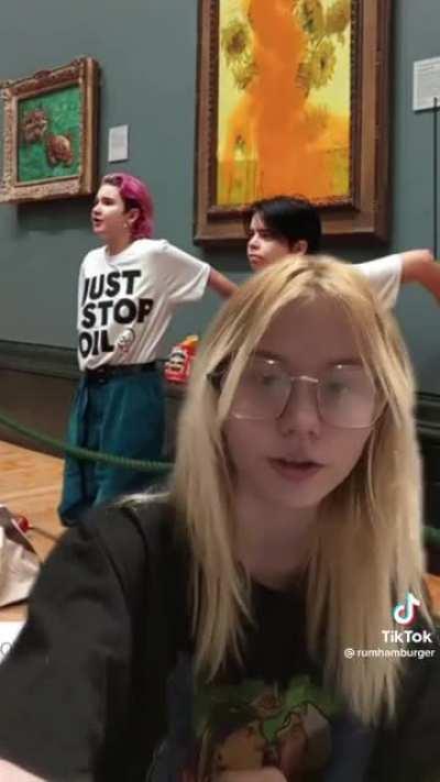 In response to the post someone made here showing two ‘activists’ protesting big oil by ‘defacing’ a Van Gogh painting. The protest was supposedly funded by an oil heiress.