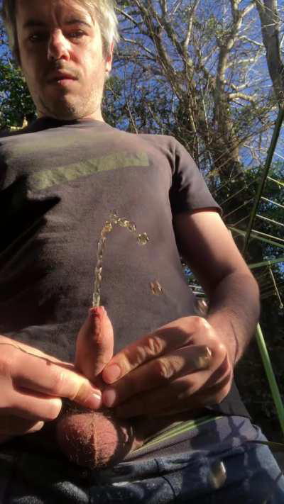 Me going for a desperate piss outside