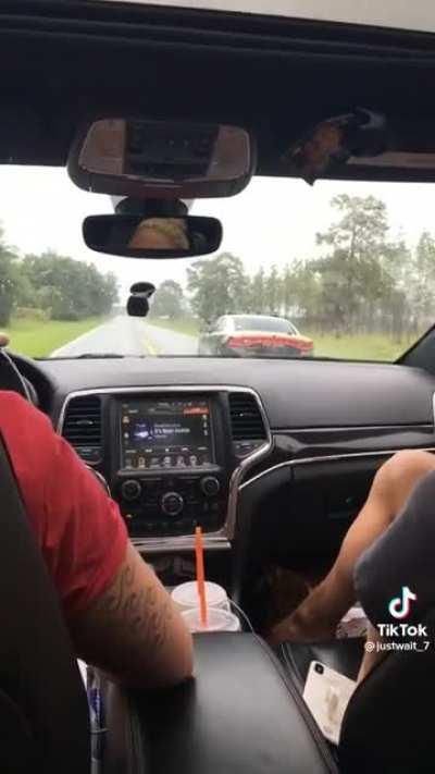 (POV) You're the idiots in a car