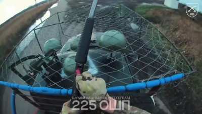 Footage of Ukrainian 225th Assault Regiment delivering supplies to a forward position