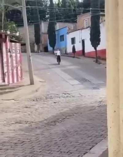 WCGW if I sit in front of a bike coming downhill