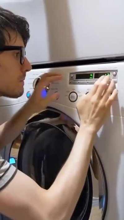 Guys play Harry Potter theme music with Washing machine buttons