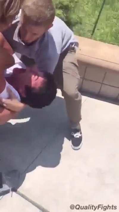 If you can’t fight don’t fight ..especially not on concrete