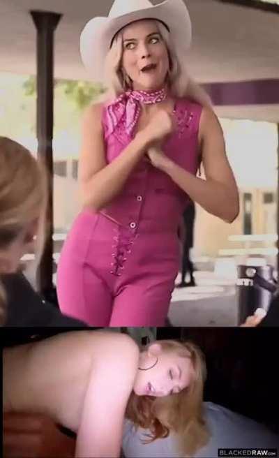 Barbie(Margot Robbie) by Day bbc slut by night