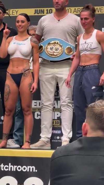 Boxer weighs in topless (body paint) one way to gain support!