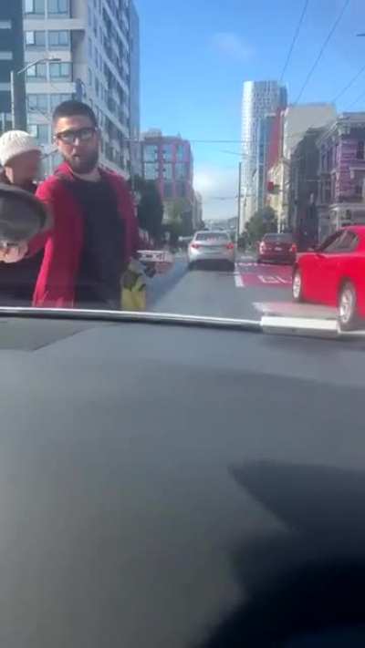 Woman in a driverless taxi harassed by two perverts trying to get her number 