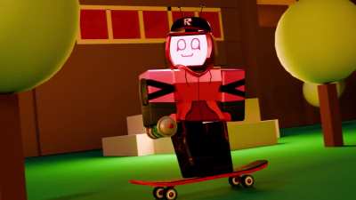 3D animation of Veeronica skateboarding