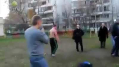 Synthetic weed dealer selling K2 to kids on a playground is forced to smoke his own stash