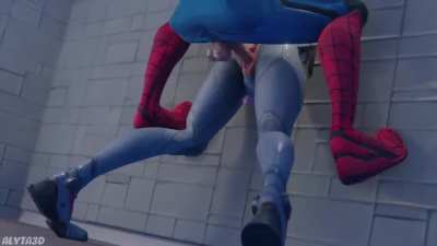 Peni stuck in the wall(Alyta3d)