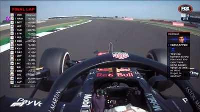 En route to victory, Max Verstappen knows what's important