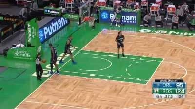 [Highlight] Celtics bench goes wild after Tacko Fall banks in a long 2-pointer vs. the Magic. 1/15/21