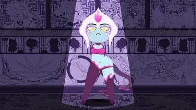 I made Evelynn do that Ankha Dance that's been going viral XD