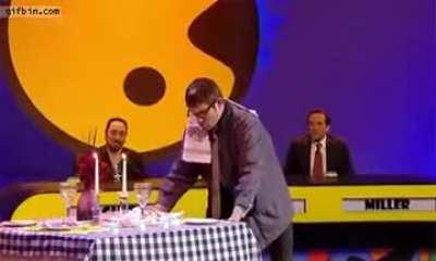 To do the traditional table cloth trick