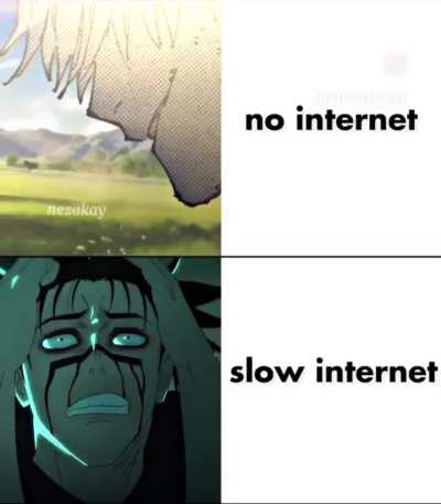 No internet versus slow internet