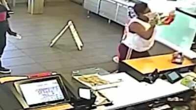 McDonalds manager whips blender at customer for throwing food