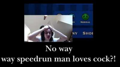 No Way! Speedrun Man Loves Cock?! 😳😳