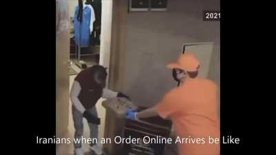 Iranians When They Receive an Order Online
