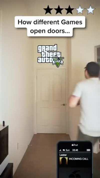 Открывание дверей в разных играх