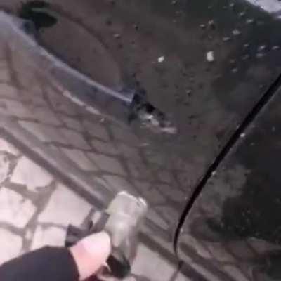 To unlock a car door
