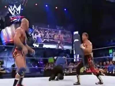 Kurt Angle and Eddie Guerrero’s comedic timing was all time great