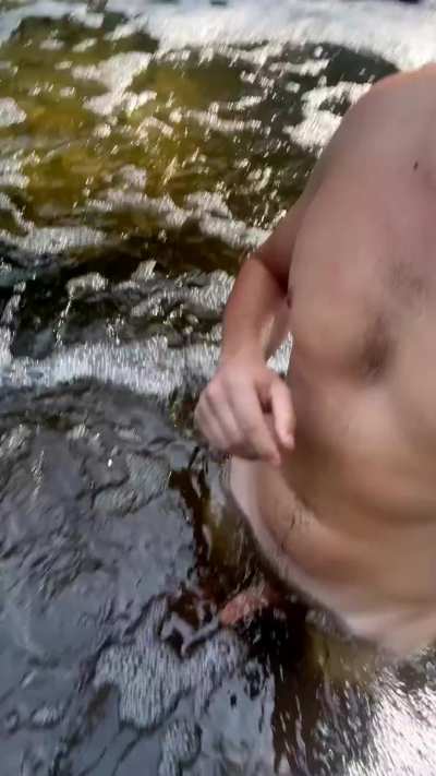 Morning dip after a run!