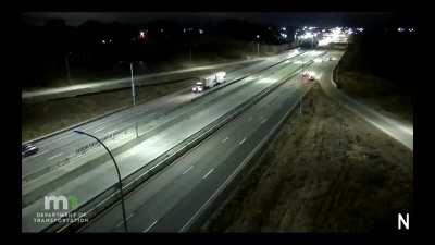 Plane lands on I-35W in Minneapolis last night. No injuries