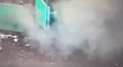 Resting Russian hit by FPV drone with nearly no warning