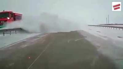 To blow the snow off the road