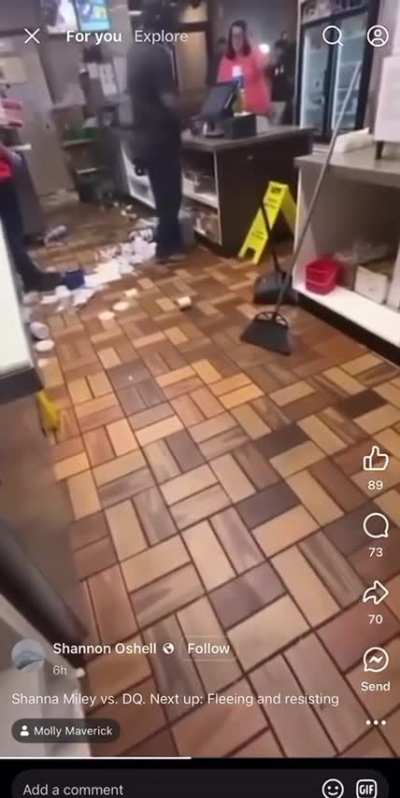 Lady freaks out about ice cream and destroys DQ