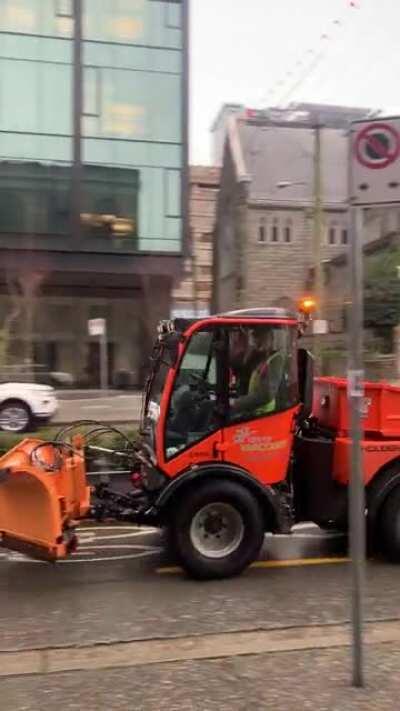 I am so glad the city is working hard to keep our streets and bike lanes clear from all this snow.