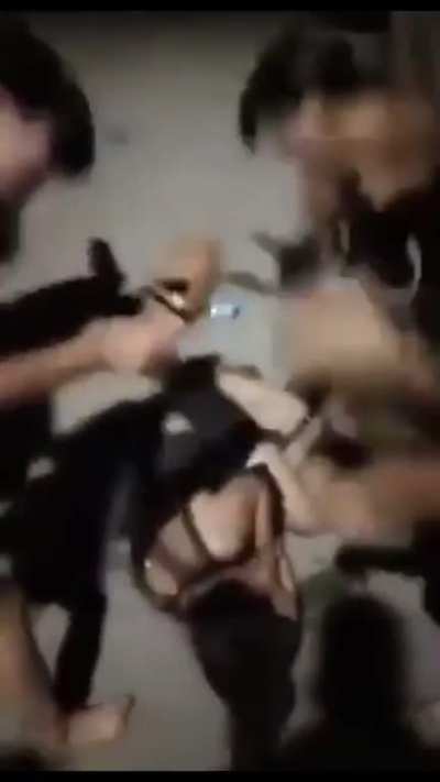 3 girls jump and stomp and kick chick