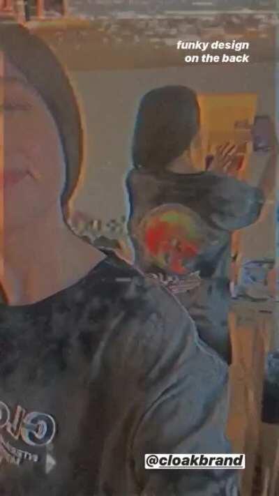 Showing her backside