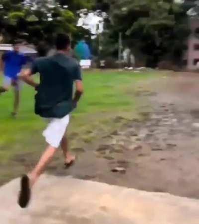 When you watch WWE just before playing cricket