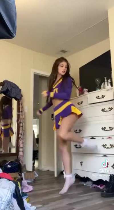 Purple cheerleader