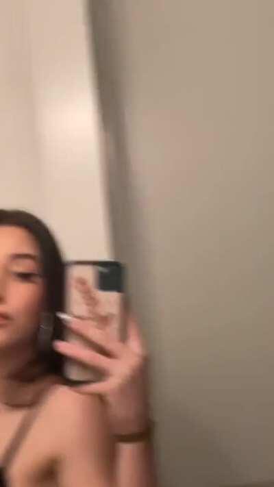 Hot dress 'n huge boobs make us such horny dudes.